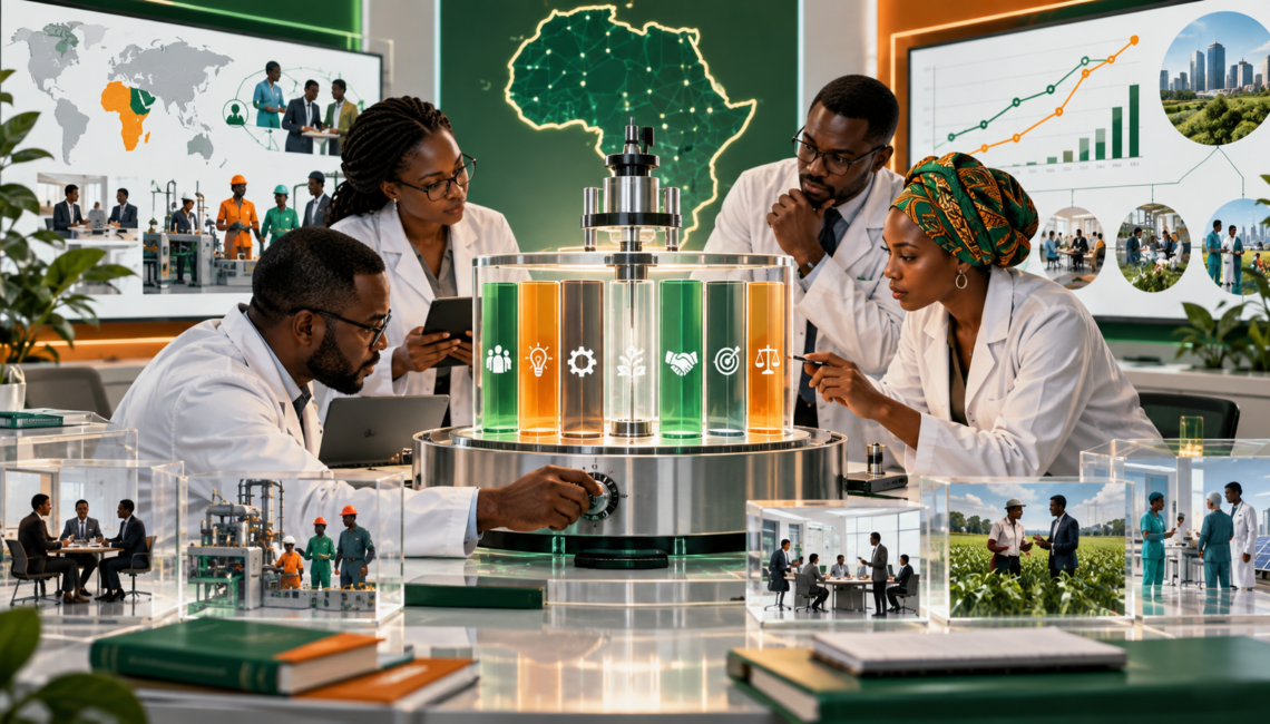 Des chercheurs africains calibrant un dispositif scientifique de mesure de la maturité managériale