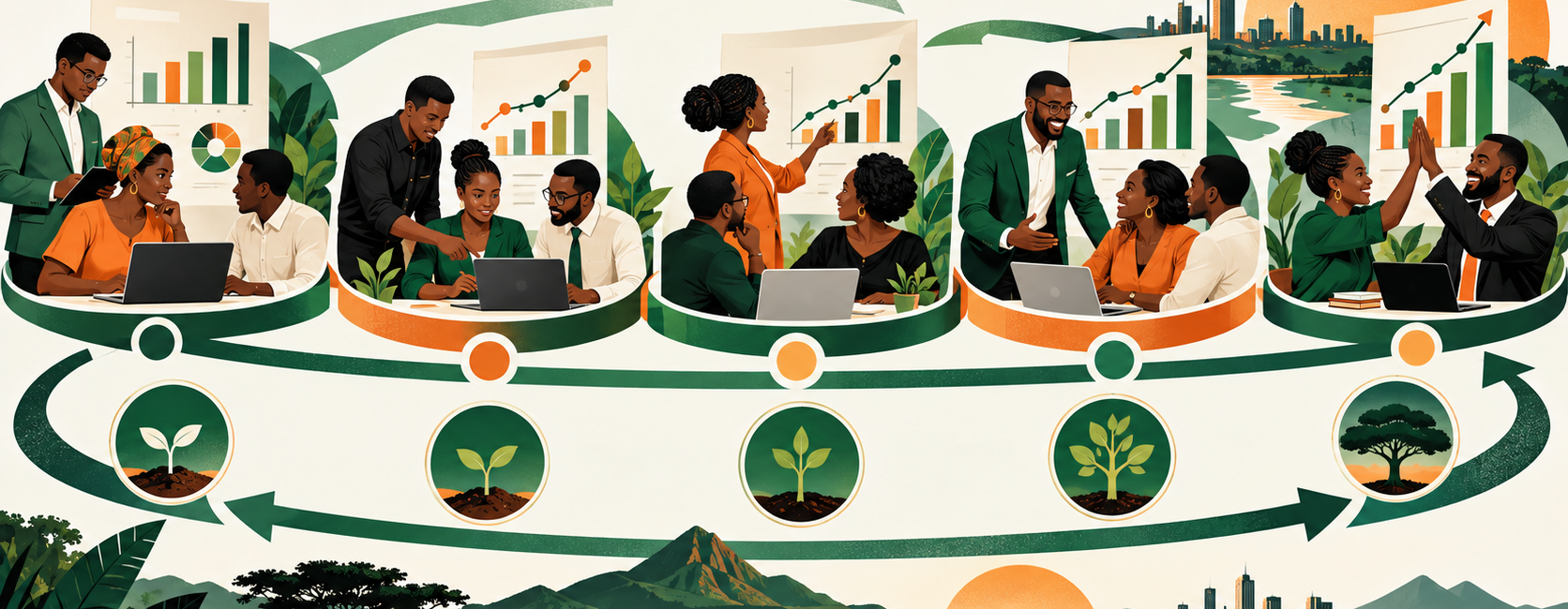Évolution annuelle des pratiques managériales observée au sein d’organisations africaines