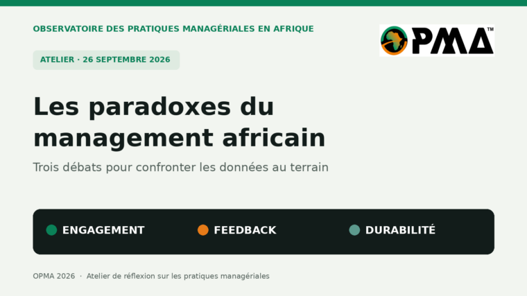 Atelier OPMA du 26 septembre 2026 sur l’engagement, le feedback et la durabilité des managers